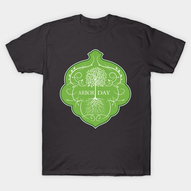 Arbor Day Badge T-Shirt by SWON Design